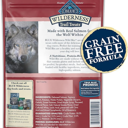 Blue Buffalo Wilderness Trail Treats Wild Bits Training Treats for Dogs, Grain-free Dog Treats, Salmon Recipe, 10-oz. Bag
