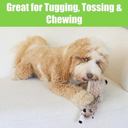 SPOT Skinneeez Extreme Quilted Raccoon - Durable, Stuffing Free Dog Toy with 4 Layers of Diamond Stitched Fabric & 2 Squeakers- Ideal for Small & Medium Aggressive Puppies and Dogs- 14in