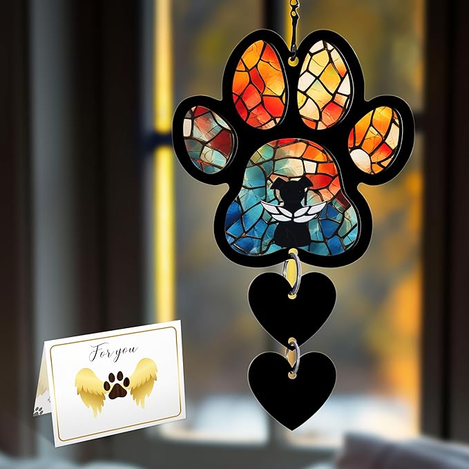 DIY Dog Angel Memorial Suncatcher, Loss of Dog Sympathy Gift, Dog Remembrance Gift, Dog Memorial, Dog Memorial Gifts for Loss of Dog