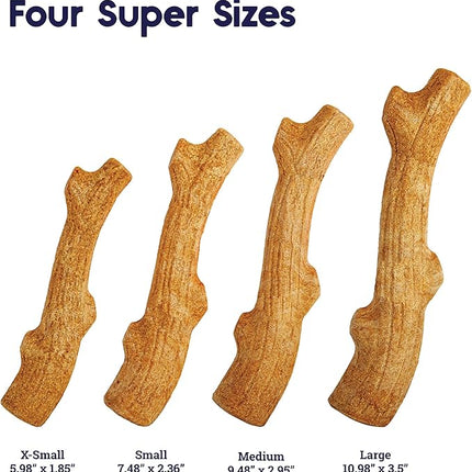 Petstages Outward Hound Super Dogwood Durable Dog Chew Toy, Medium - Long Lasting Chew Stick Made with Real Wood - USA Made, M