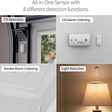 Arlo Home Security System - Wired Keypad Sensor Hub, (2) 8-in-1 Sensors, 24/7 Professional Monitoring + Outdoor 2K (1 Cam) + Bundle - No Contract Required, Alarm System for Home Security