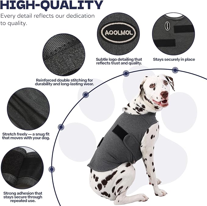 Dog Anxiety Vest and Shirt, Skin-Friendly Calming Shirt - Thunder Jacket for Pet Vet Visits - Dog Jacket for Thunder, Fireworks, Anti Anxiety Vest for Pet Without Medicine & Training