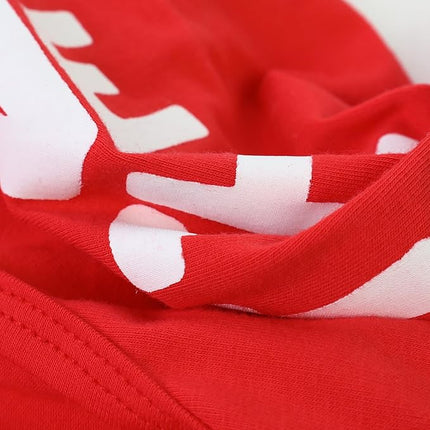 Fitwarm Love at The First Sniff Dog Shirt, Dog Valentines Outfit, Summer Dog Clothes for Small Dogs Boy Girl, Funny Dog Tshirt, Lightweight Breathable Cotton, Pet Cat Outfit, Red, Large