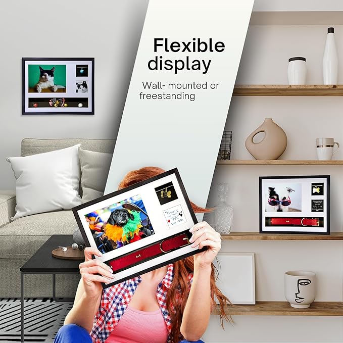 Pet Memorial Gifts for Dogs - Pet Memorial Shadow Box, Dog Loss Sympathy Gift, Pet Memorial Picture Frame, Pet Loss Gifts, Dog Bereavement Gifts