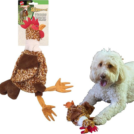 SPOT Skinneeez Chicken 17" Stuffing-Free Plush Dog Toy with Honking Squeaker – Soft, Floppy & Mess-Free Interactive Toy for Medium & Large Dogs – Ideal for Light & Moderate Chewers