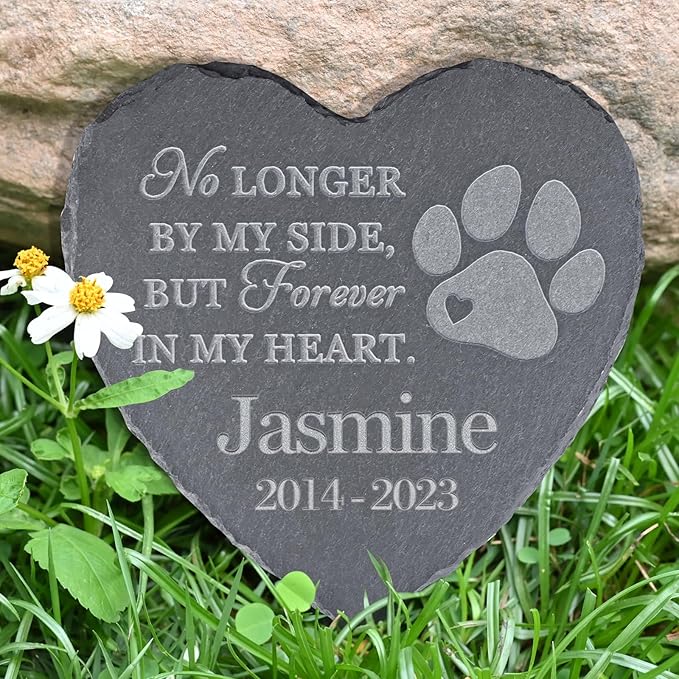 Pet Memorial Stones, Gifts, Loss of Sympathy Dog Gifts for Dog, Bereavement Grave Marker, in Memory - Style B, 6''x6''/15x15cm