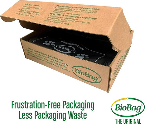 BioBag Premium Pet Waste Bags, Standard Size, 200 Count, Great For All Dog Breeds, Fits in Standard Park Dispensers