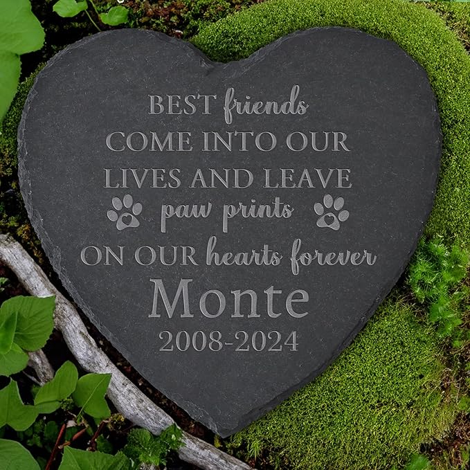 Personalized Pet Memorial Stone, Dog Memorial Gifts for Loss of Dog, Pet Loss Gifts, Pet Memorial, Loss of Dog Sympathy Gift, Dog Remembrance Gift, Pet Bereavement Gifts - Best Friends