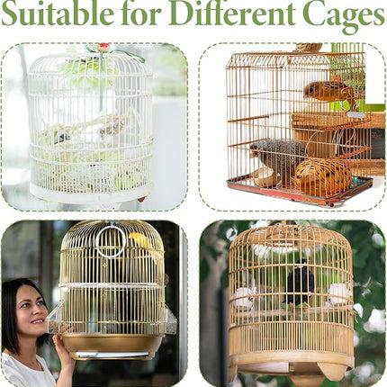 Bird Cage Seed Catcher White Bird Cage Net Cover Adjustable Birds Cages Netting Seed Catcher Stretchy Birds Cages Guard for Parrot Enclosures