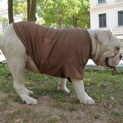 Lovelonglong Bulldog Clothes Dog Clothing Blank T-Shirt Tee Shirts for French Bulldog English Bulldog American Pit Bull Pugs 100% Cotton Skin Care Coffee B-M