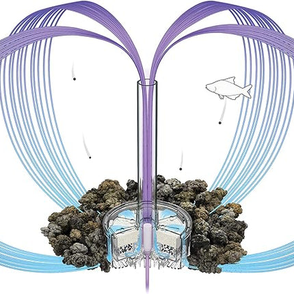 biOrb Life 15 Acrylic 4-Gallon Aquarium with White LED Lights Modern Compact Tank for Tabletop or Desktop Display, White