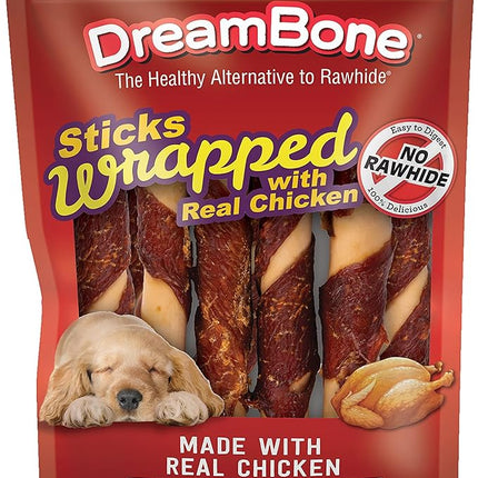 DreamBone Chicken-Wrapped Chews 8 Count, Rawhide-Free Chews for Dogs - large | 8-count