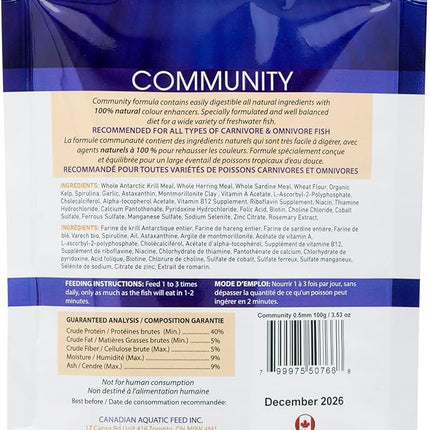 Northfin Fish Food Community Formula Slow Sinking Pellets (0.5mm 100g)