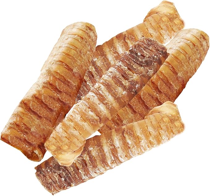 hotspot pets Premium Beef Trachea for Dogs 6" Strips Split - (40 Pack) All Natural Grass-Fed Beef Dog Chews, Rich in Glucosamine Chondroitin for Joint Health, Single Ingredient No Rawhide Dog Treats