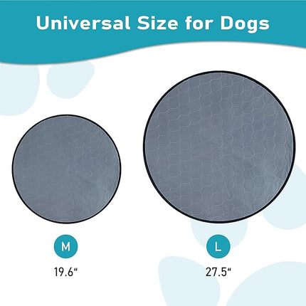 Washable Pee Pads for Dog, 2 Pack, 27.5 Inch Round, Reusable Puppy Pads with Quick Dry, Anti-Slip for Dogs, Cats & Whelping