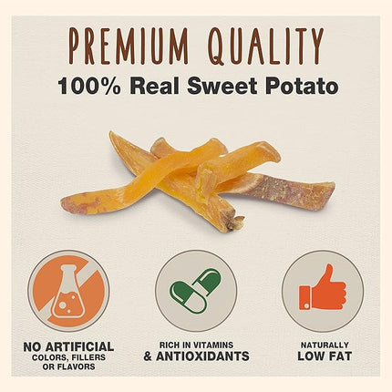 Cadet Gourmet Sweet Potato Fries Dog Treats - Healthy & Natural Sweet Potato Dog Training Treats for Small & Large Dogs - Inspected & Tested in USA (2 lbs.)