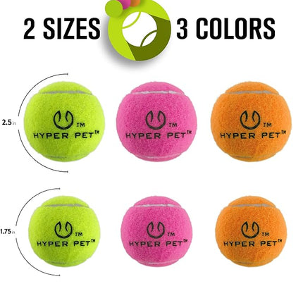 Hyper Pet MINI Tennis Balls for Dogs Safe Dog Toys & Tennis Balls for Exercise, Training, Hyper Pet K9 Kannon Dog Ball Launcher) Bright Colored Interactive Orange Pack of 4