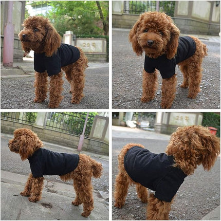 Lovelonglong Pet Clothing Dog Costumes Basic Blank T-Shirt Tee Shirts for Medium Dogs Black XXL