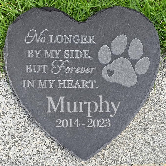 Pet Memorial Stones, Gifts Personalized, Loss of Dog Sympathy Gifts, Bereavement for Pet, Grave Headstone, - Design B, 6''x6''/15x15cm
