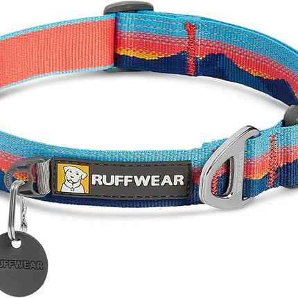 Ruffwear, Crag Dog Collar, Stylish Adventure Collar with Premium Reflective Design, Quick Release Buckle, Lightweight All-Day Comfort, Sunset, 20"-26"