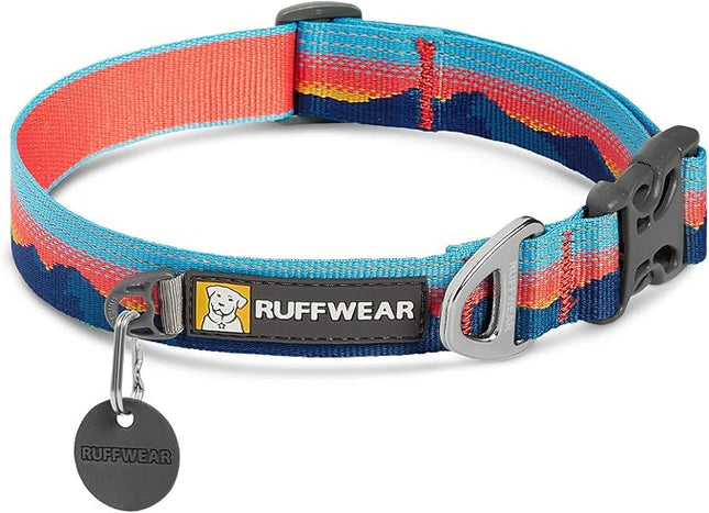 Ruffwear, Crag Dog Collar, Stylish Adventure Collar with Premium Reflective Design, Quick Release Buckle, Lightweight All-Day Comfort, Sunset, 20"-26"