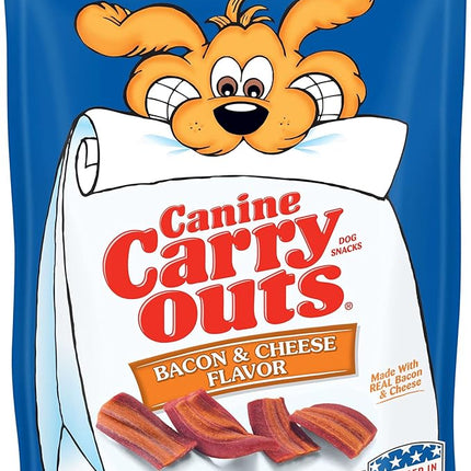 Canine Carry Outs Dog Treats, Bacon & Cheese Flavor, 22.5 Ounce (Pack of 6), Made with Real Bacon and Cheese