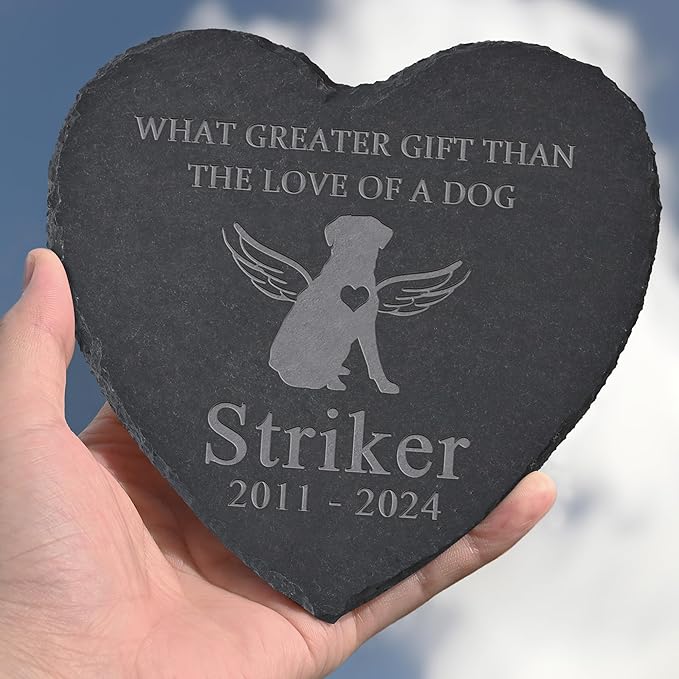Personalized Dog Memorial Stone, Dog Memorial Gifts for Loss of Dog, Pet Loss Gifts, Pet Memorial, Loss of Dog Sympathy Gift, Dog Remembrance Gift, Dog Bereavement Gifts - Love of A Dog
