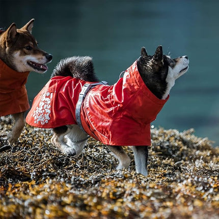 Hurtta Monsoon Coat ECO, Dog Raincoat, Rosehip, 20 in