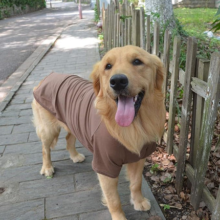 Lovelonglong 2019 Pet Clothing Dog Costumes Basic Blank T-Shirt Tee Shirts for Large Dogs Coffee XXXXL