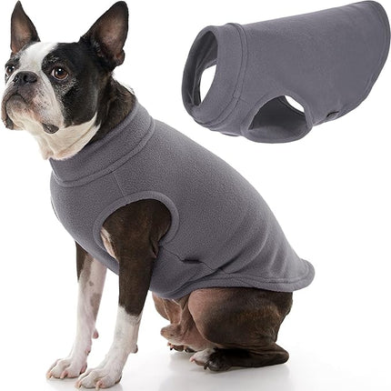 Gooby Stretch Fleece Vest Dog Sweater - Gray, 2X-Large - Warm Pullover Super Stretchy Fleece Dog Jacket for Small to Large Dogs