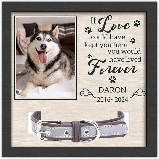 Personalized Dog Memorial Gifts, Pet Memorial Gifts for Dogs, Loss of a Dog Sympathy Gift, Dog Memorial Gifts for Loss of Dog, Pet Memorial Gifts Cat, Dog Memorial Collar Frame, Pet Memorial Gift
