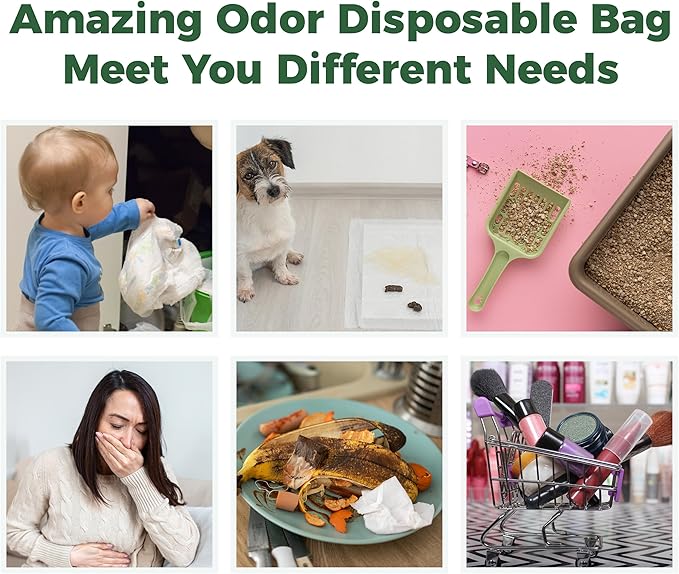 Biodegradable Dog Poop Bags 150 Count 10 Rolls with Dispenser, Thicken and Leak Proof Poop Bag Holders for Leashes(Scented)