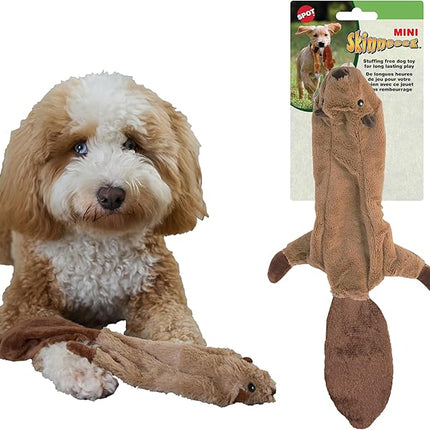 SPOT Skinneeez Beaver Dog Toy – 14" Stuffing-Free Plush Squeaky Dog Toy, Durable Interactive Toy for Small & Medium Dogs, Light to Moderate Chewers, Mess-Free Play