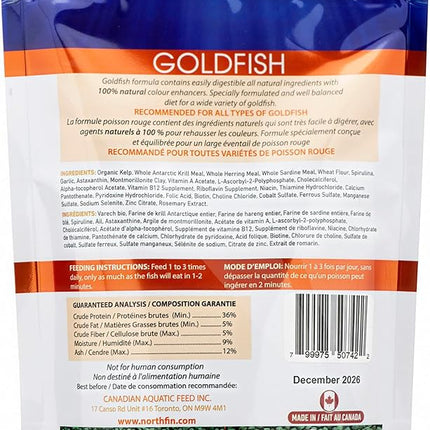 Northfin Goldfish Formula - 3 mm Sinking Pellets - 250 g