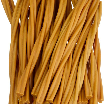 Amazon Brand - Wonder Bound Peanut Butter Flavor Rawhide Free Twists Dog Treats, Long-Lasting, Easily Digestible Dental Health Chews, 55 Count, 12 Ounces (Pack of 2)