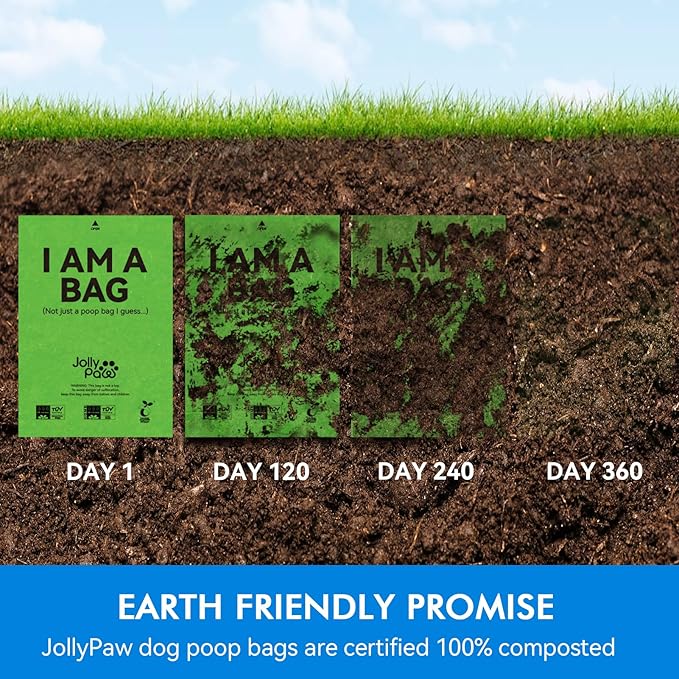 Dog Poop Bags with 1 Count Holder Scented, Leak Proof, Extra Thick and Large Poop Bags for Dogs, 240 Pieces (16 Rolls) 9" x 13" Plant Based for Pet Use