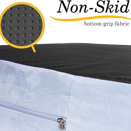 KOPEKS Orthopedic Memory Foam Dog Bed 7" Inch Thick Extra Large Dog Bed With Pillow Grey 50"x34"x10" Includes Waterproof Liner and Durable Removable Cover With Smart Design