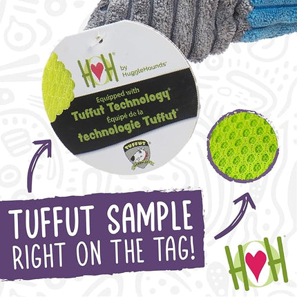 HuggleHounds Knottie Plush Octopus Dog Toy - Stuffed Animal Toy, Puppy Toys, Squeaky Dog Toy for Small, Medium & Large Dogs, Durable Plush to Keep Them Busy - Octavie Octopus, Small