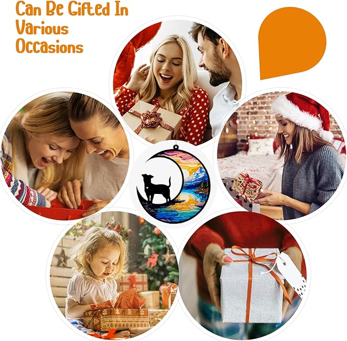 Dog Memorial Suncatcher,Pet Sympathy Gifts,Dog Memorial Gifts for Loss of Dog,Personalized Dog Pass Away Gifts with Name Date for Pet Lovers