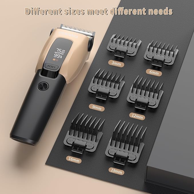 Dog Clippers for Grooming for Heavy Thick Coat, LED Light 2200mAh Dog Grooming Kit, Low Noise Hair Trimmer,Cordless Pet Hair Shaver with Stainless Steel Blade for Small and Large Dogs