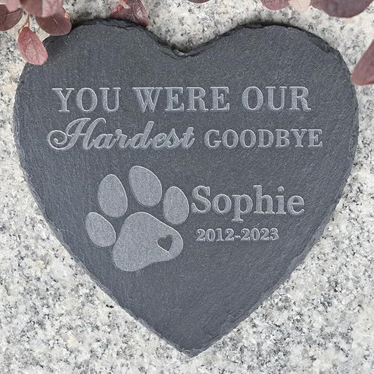 Pet Memorial Stones, Gifts, Loss of Sympathy Dog Gifts for Dog, Bereavement Grave Marker, in Memory - Style D, 6''x6''/15x15cm