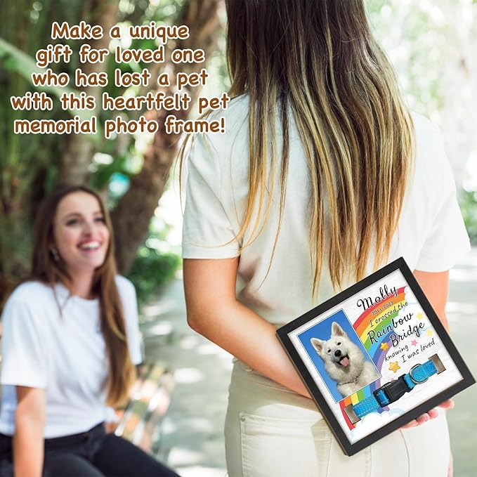 Personalized Dog Memorial Gifts Picture Frame for Loss of Dogs, in Memory of Dog Passing Away Sympathy Gifts, Cat Memorial