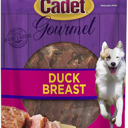 Cadet Gourmet Duck Breast Dog Treats - Healthy & Natural Dog Training Treats for Small & Large Dogs - Inspected & Tested in USA (3 oz.)