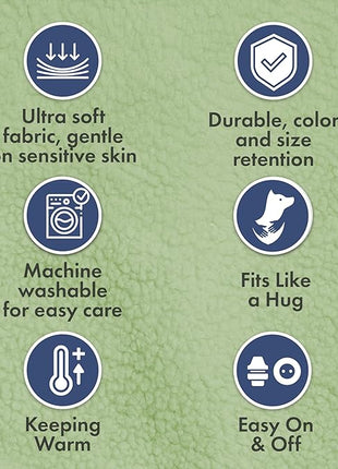 Spark Paws Fleece Dog Jacket, Hooded Sweater Vest, Warm Coat for Winter - Suitable for Small Medium Large XL XXL Breeds - Light Green - 2XL