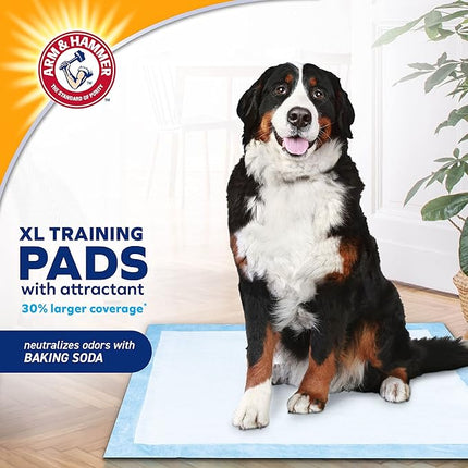 Arm & Hammer for Dogs XL Training Pads | 30% Larger Coverage, New & Improved Super Absorbent, Leak-Proof, Odor Control Quilted Dog Training Pads with Baking Soda| 36 Count - 4 Pack Wee Wee Pads