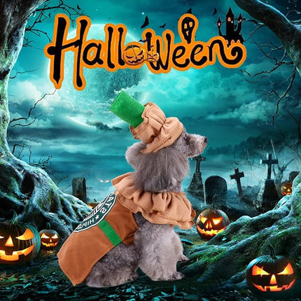 Latte Specialty Dog Costume - Coffee Shop Dog Cosplay Halloween Costumes, Puppy Christmas Party Attire for Medium Small Dogs Cats Pet Outfit Apparel Birthday Party Photo Props Dress up Accessories