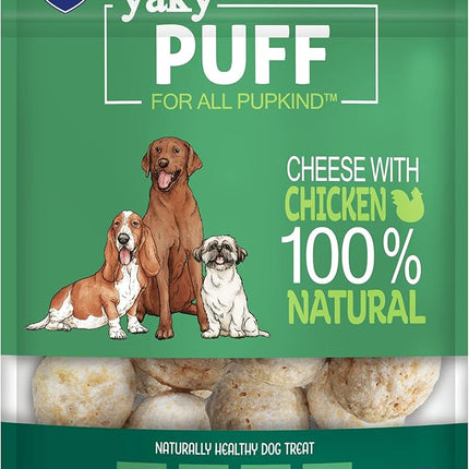Himalayan Dog Chew Yak Cheese Treats, 100% Natural, Long Lasting, Gluten Free, Healthy & Safe, Lactose & Grain Free, Protein Rich, Chicken Flavor Flavor Crispy Puffed Treat, For All Breeds, 9.9 oz
