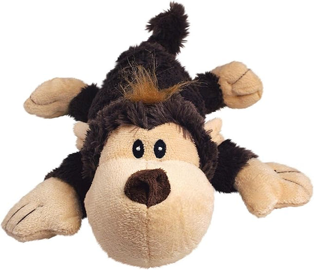 KONG Cozie Funky Monkey, Squeaky Plush Dog Toy, for Medium Dogs