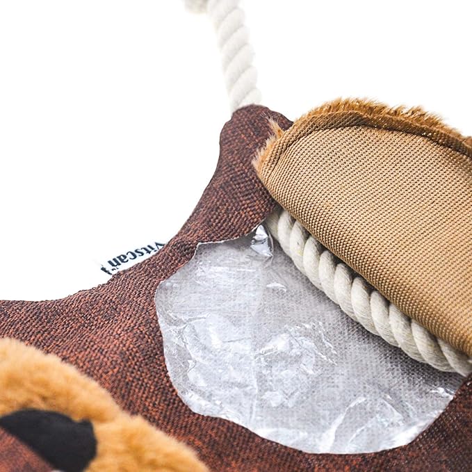 Vitscan Crinkle Dog Toy, No Stuffing Puppy Toys, Cotton Rope Limbs Stuffless Dog Toy with Squeaker, Plush Body Parts Squirrel Dog Squeaky Toys for Small Dog Chew Toys