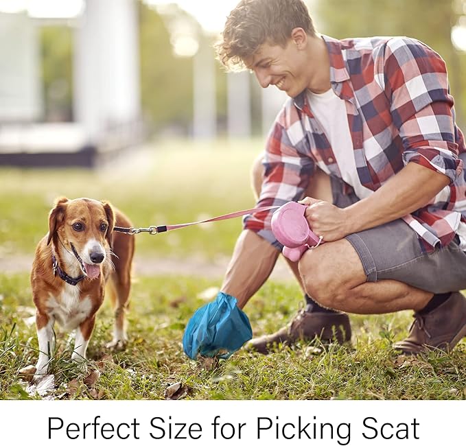 Dog Poop Bags with Handles, Dog Poop Bags Rolls-180 Counts, Doggie Poop Bags, Dog Waste Bags, Certified Compostable, Extra Thick & Leak Proof, Unscented, Eco-Friendly 9 x 13 Inches